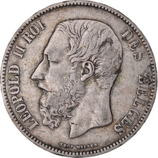 Coin, Belgium, Leopold II, 5 Francs, 5 Frank, 1870, VF(20-25), Silver, KM:24