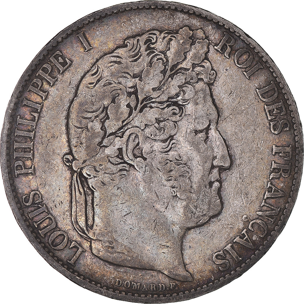 Moneta, Francia, Louis-Philippe, 5 Francs, 1848, Strasbourg, MB+, Argento
