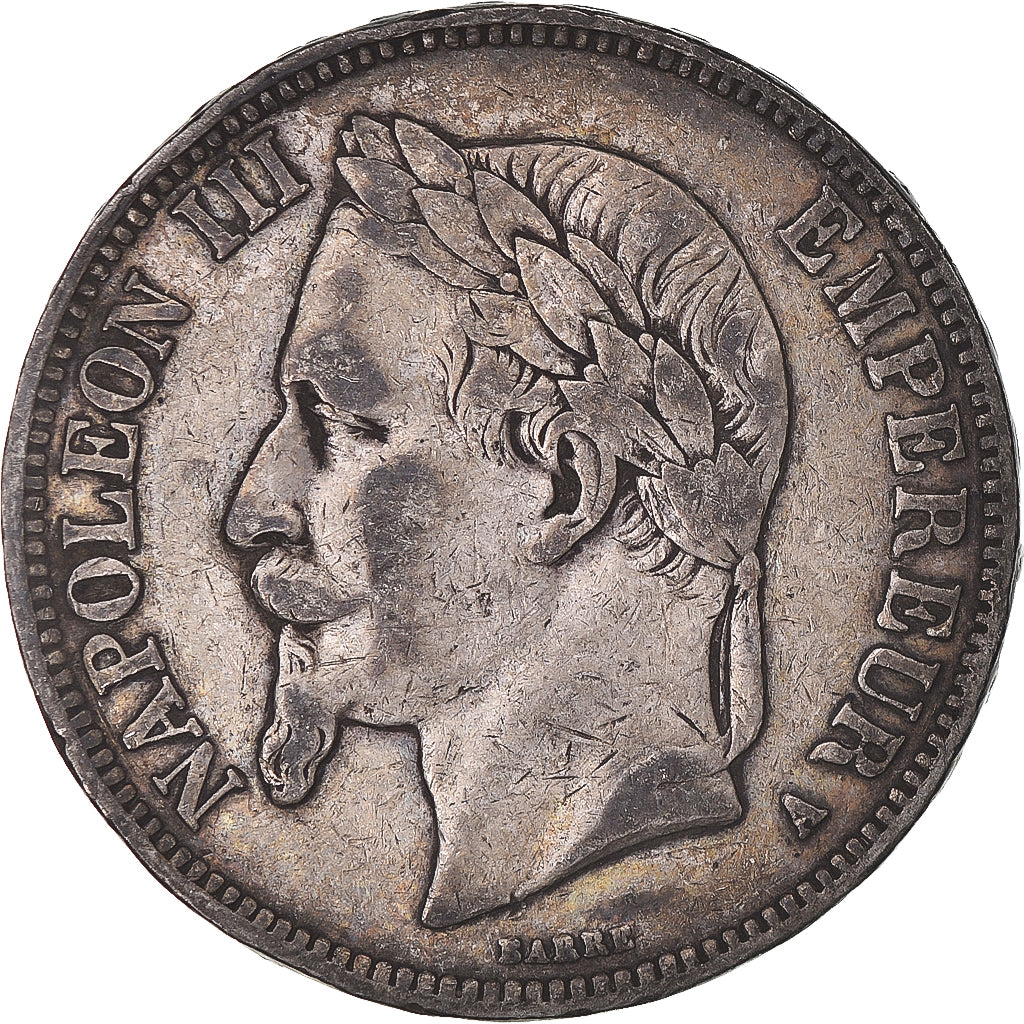 Moeda, França, Napoleon III, 5 Francs, 1867, Paris, VF(20-25), Prata, KM:799.1