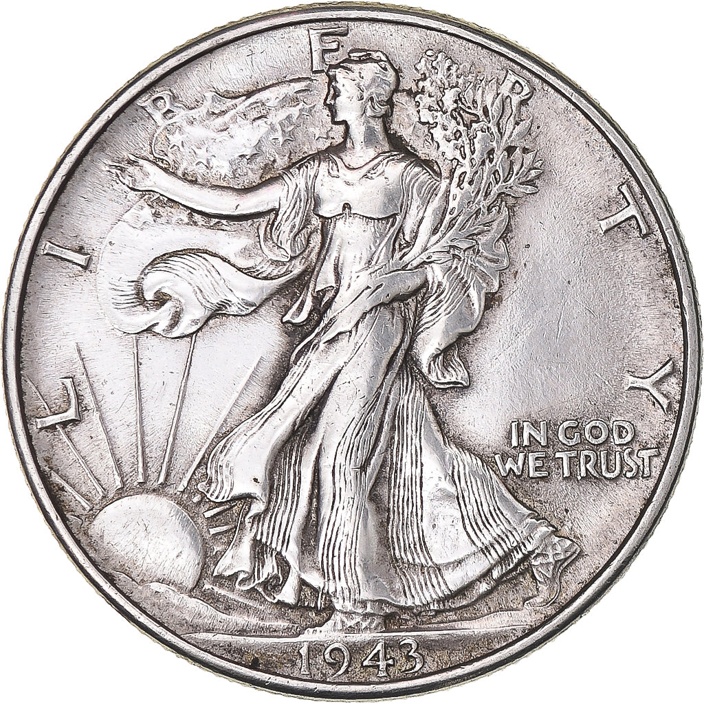 Moneta, Stati Uniti, Half Dollar, 1943, Philadelphia, BB, Argento, KM:142