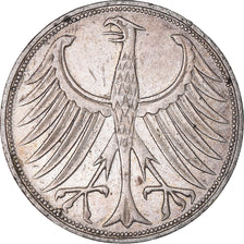 Moeda, ALEMANHA - REPÚBLICA FEDERAL, 5 Mark, 1966, Stuttgart, EF(40-45), Prata
