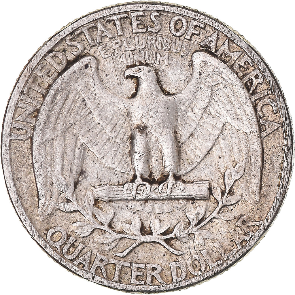 Monnaie, États-Unis, Washington, Quarter, 1942, Philadelphie, TB+, Argent