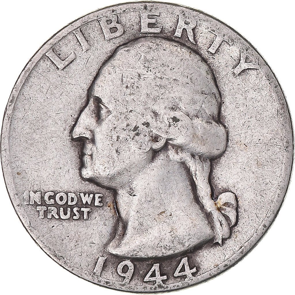 Coin, United States, Washington Quarter, Quarter, 1944, U.S. Mint, Philadelphia