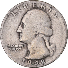 Coin, United States, Washington Quarter, Quarter, 1948, U.S. Mint, Denver