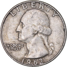 Moneda, Estados Unidos, Washington Quarter, Quarter, 1962, U.S. Mint, Denver