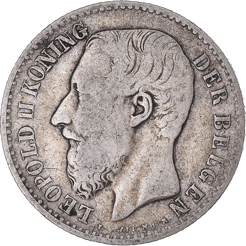 Coin, Belgium, Leopold II, Franc, 1887, VF(20-25), Silver, KM:29.1