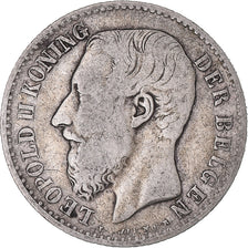 Coin, Belgium, Leopold II, Franc, 1887, VF(20-25), Silver, KM:29.1