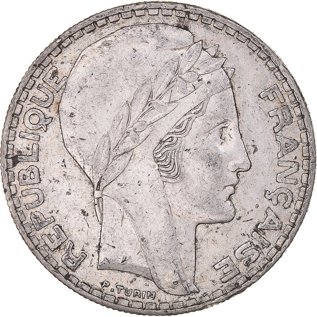 Coin, France, Turin, 20 Francs, 1937, Paris, EF(40-45), Silver, KM:879