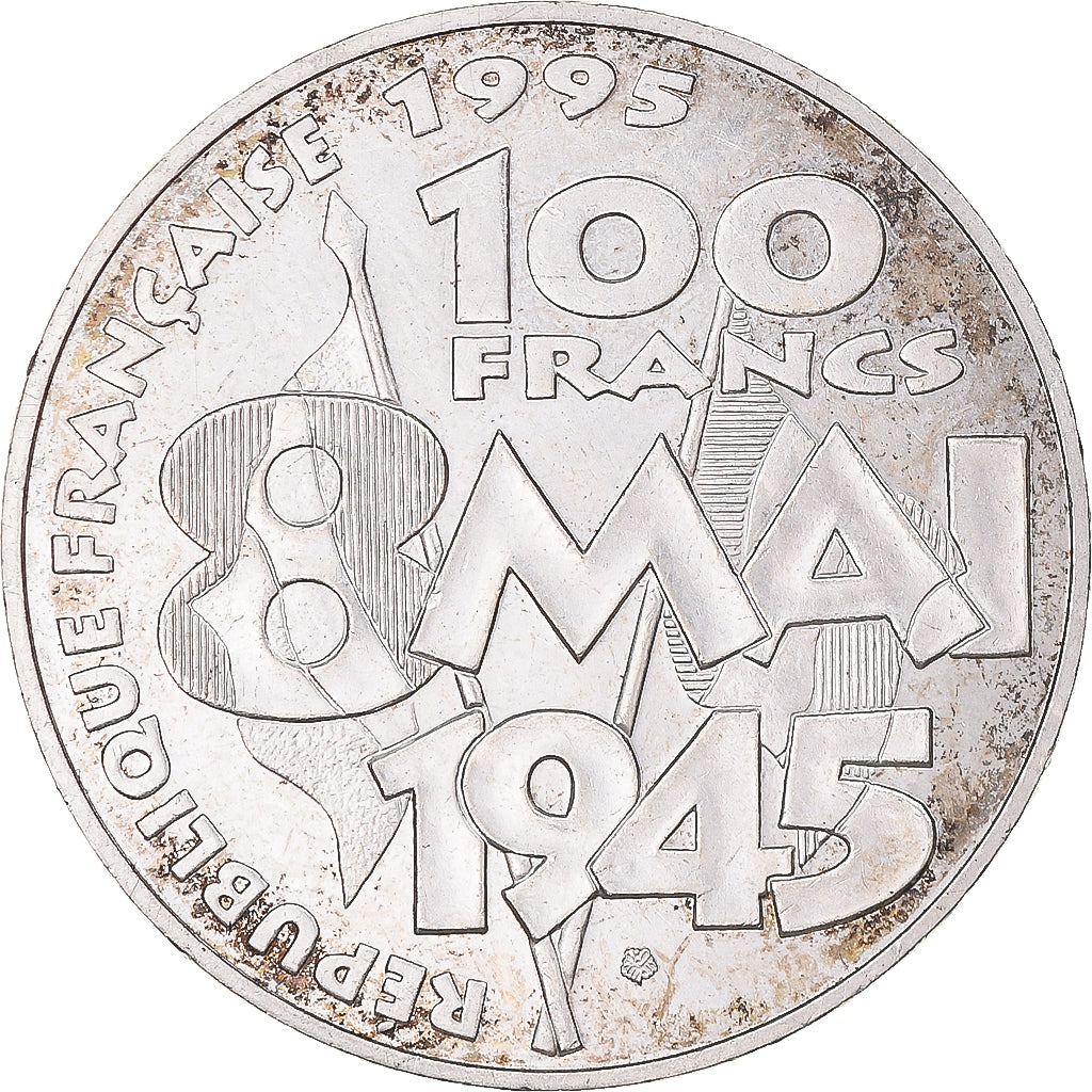 Moneda, Francia, 8 mai 1945, 100 Francs, 1995, EBC, Plata, KM:1116.1
