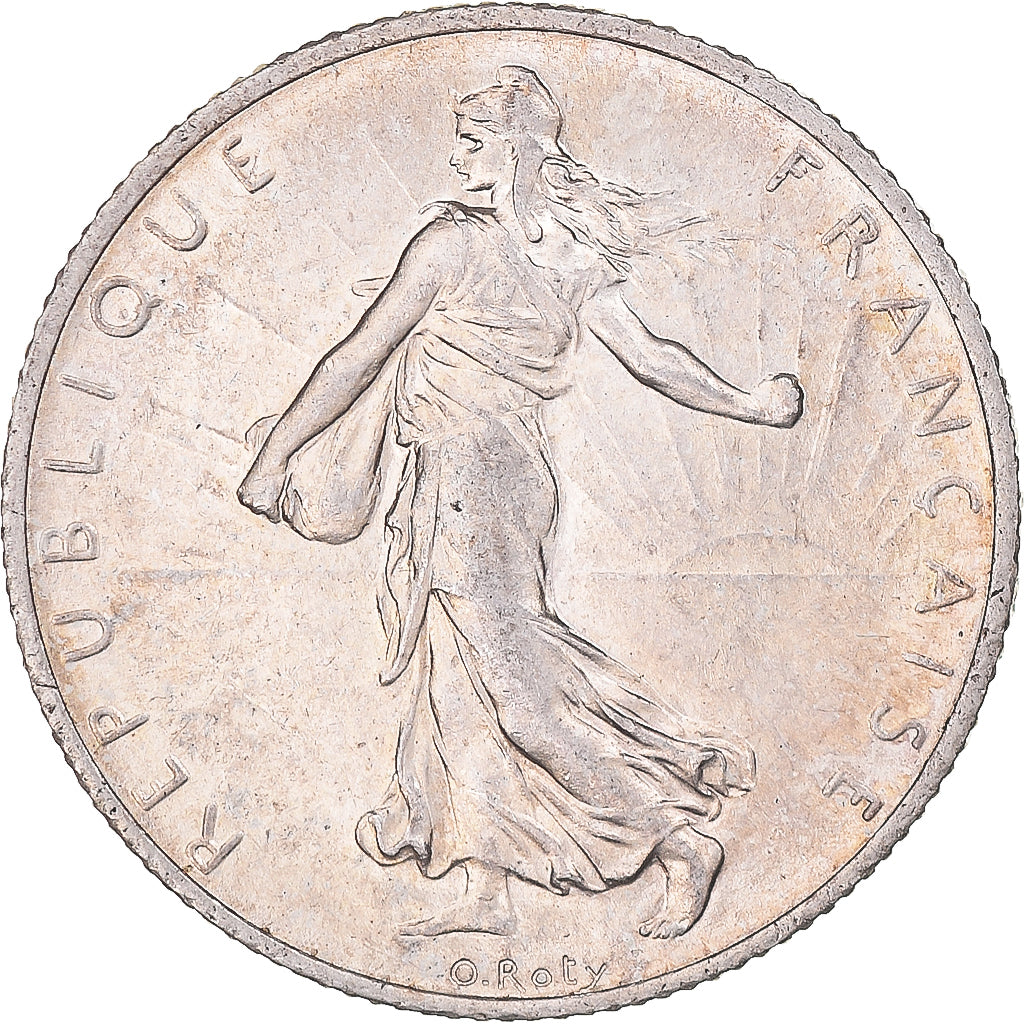 Coin, France, Semeuse, 2 Francs, 1917, Paris, MS(63), Silver, KM:845.1