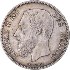 Moneta, Belgia, Leopold II, 5 Francs, 5 Frank, 1871, Brussels, VF(30-35)