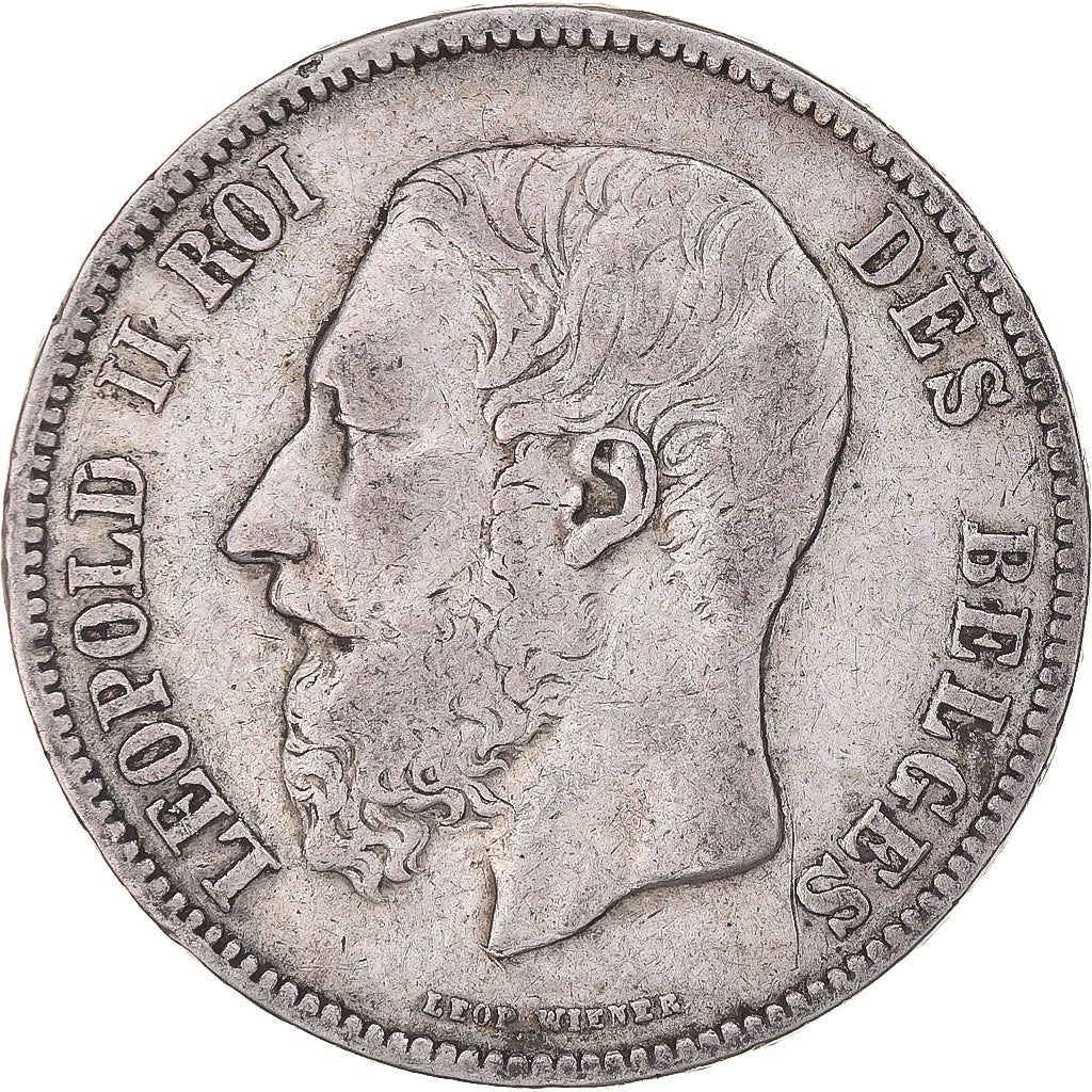 Coin, Belgium, Leopold II, 5 Francs, 5 Frank, 1873, VF(30-35), Silver, KM:24
