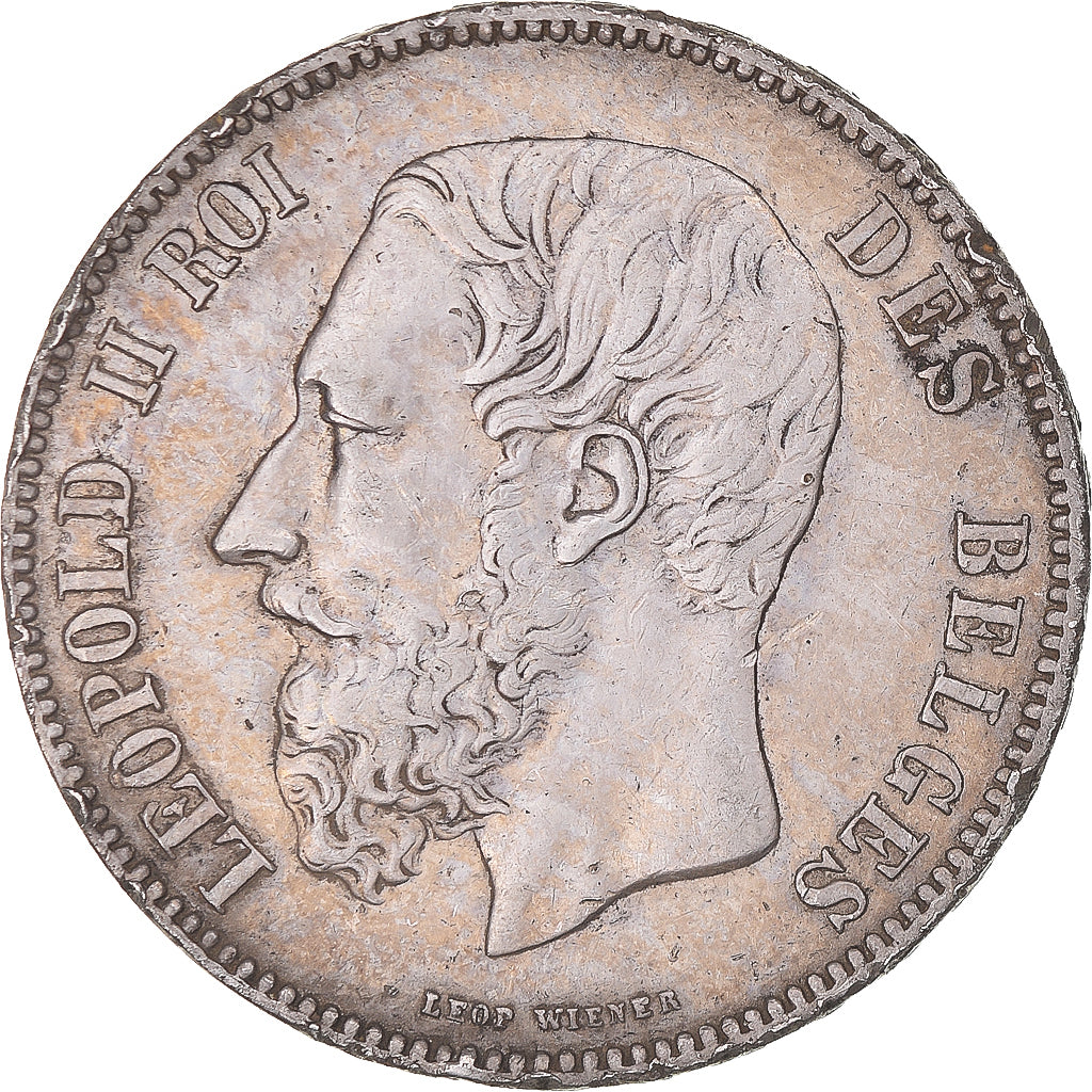 Coin, Belgium, Leopold II, 5 Francs, 5 Frank, 1873, EF(40-45), Silver, KM:24