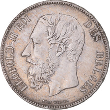 Coin, Belgium, Leopold II, 5 Francs, 5 Frank, 1873, EF(40-45), Silver, KM:24
