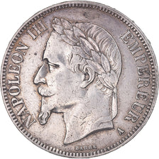 Coin, France, Napoleon III, 5 Francs, 1867, Paris, EF(40-45), Silver, KM:799.1