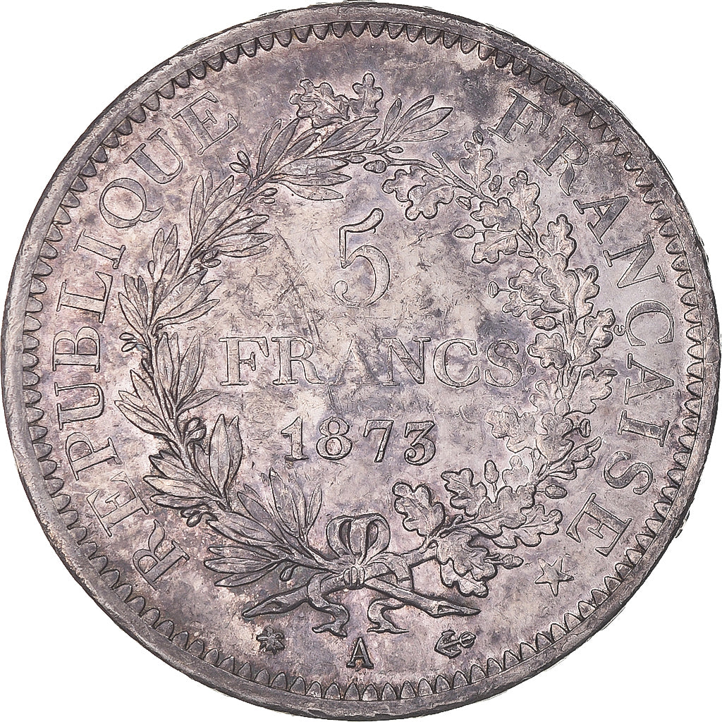 Coin, France, Hercule, 5 Francs, 1873, Paris, AU(55-58), Silver, KM:820.1
