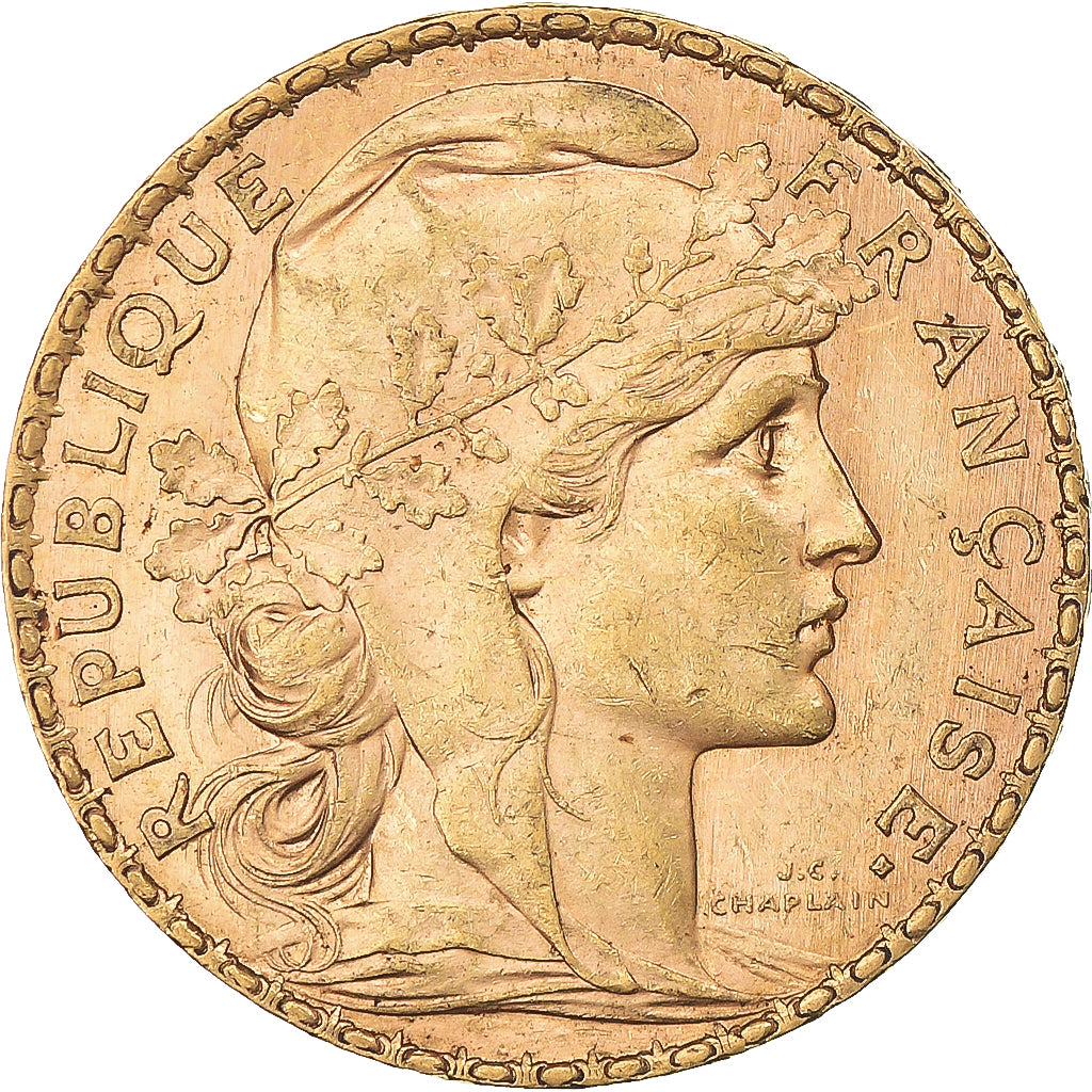 Coin, France, Marianne, 20 Francs, 1902, Paris, AU(50-53), Gold, KM:847