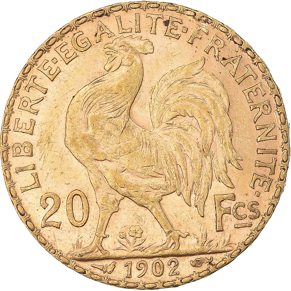 Coin, France, Marianne, 20 Francs, 1902, Paris, AU(50-53), Gold, KM:847