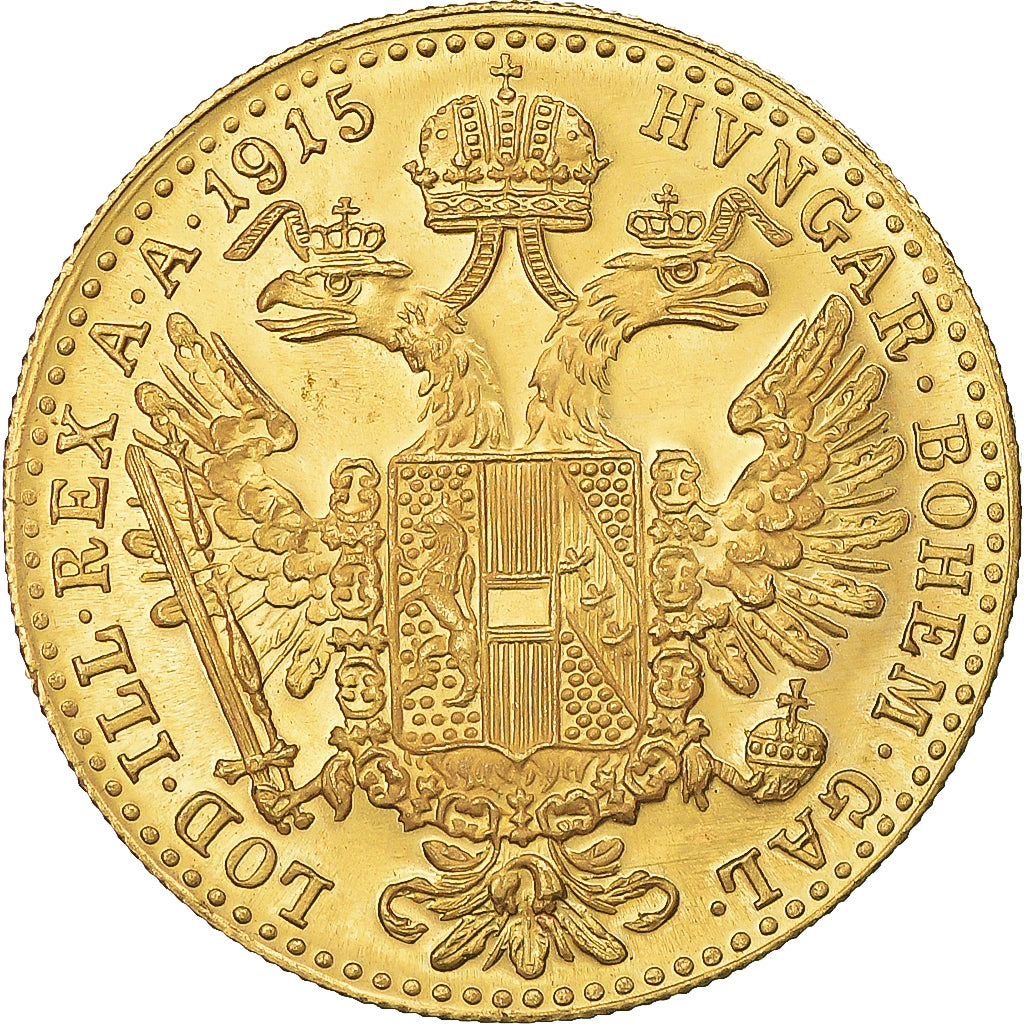 Coin, Austria, Franz Joseph I, Ducat, 1915, Restrike, MS(64), Gold, KM:2267