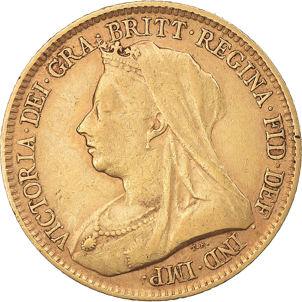 Coin, Great Britain, Victoria, 1/2 Sovereign, 1893, London, EF(40-45), Gold