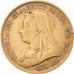 Coin, Great Britain, Victoria, 1/2 Sovereign, 1893, London, EF(40-45), Gold