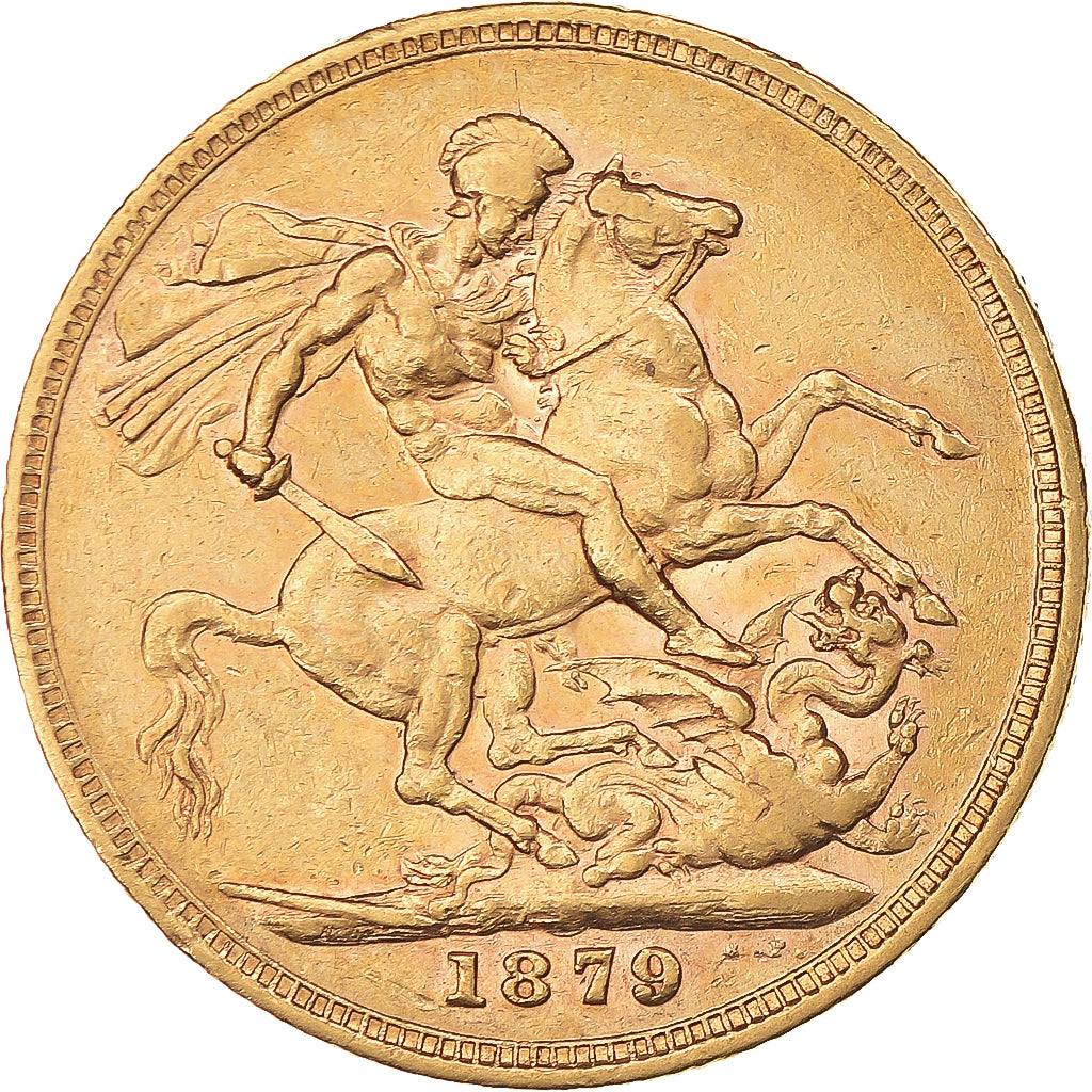 Coin, Australia, Victoria, Sovereign, 1879, Melbourne, AU(50-53), Gold, KM:7