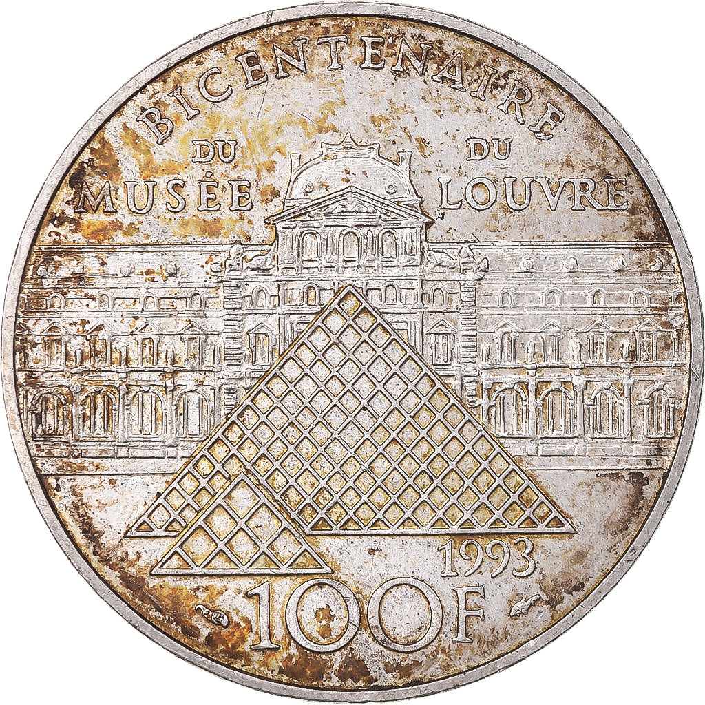 Coin, France, Liberté guidant le peuple, 100 Francs, 1993, MS(60-62), Silver
