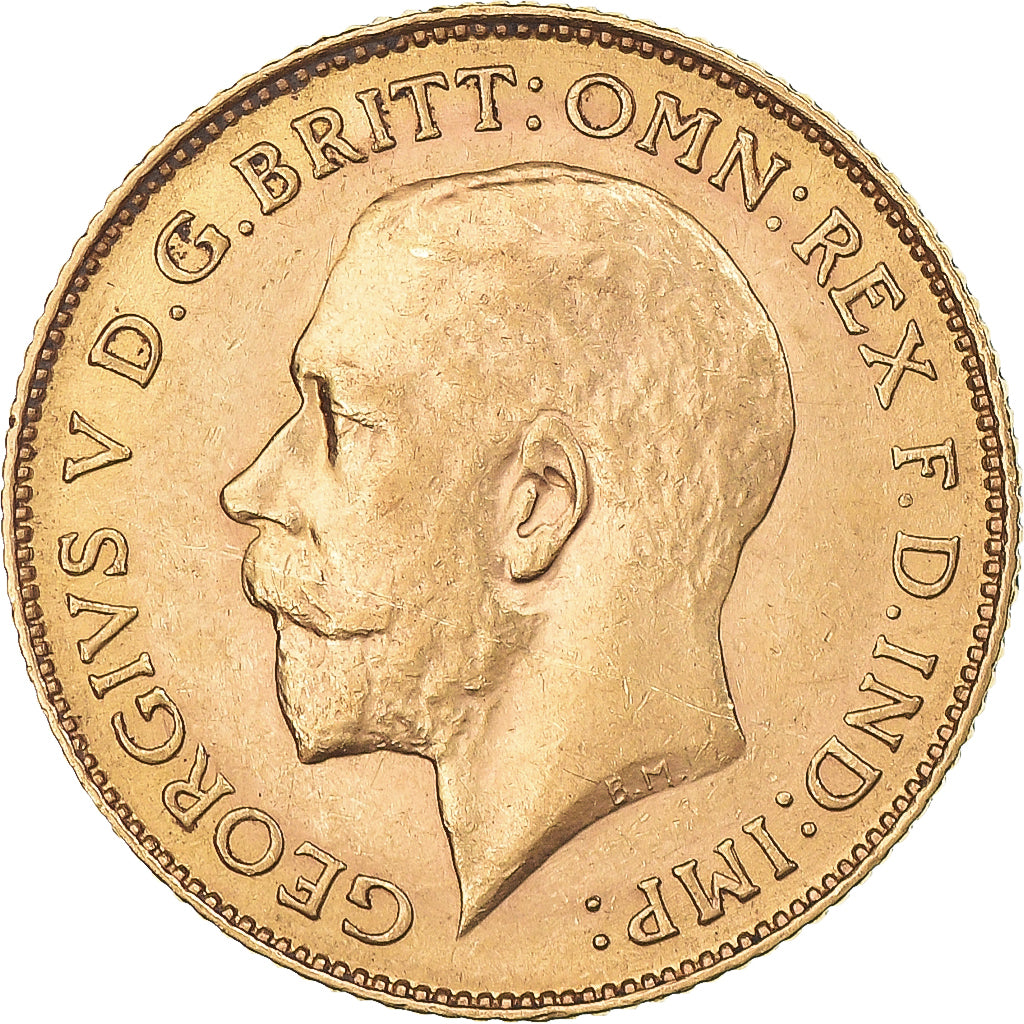 Coin, South Africa, George V, 1/2 Sovereign, 1925, Pretoria, MS(60-62), Gold
