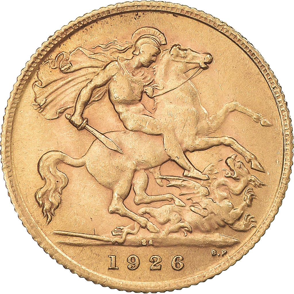 Monnaie, Afrique du Sud, George V, 1/2 Sovereign, 1926, Pretoria, TTB+, Or