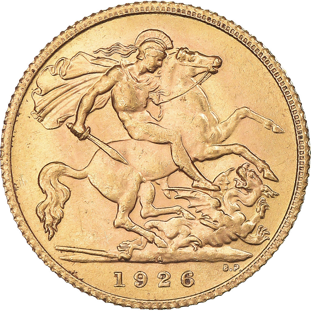 Moeda, África do Sul, George V, 1/2 Sovereign, 1926, Pretoria, AU(55-58)