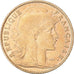Moneda, Francia, Marianne, 10 Francs, 1909, Paris, MBC+, Oro, KM:846