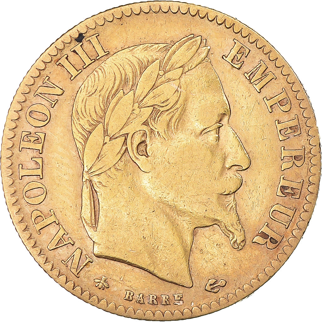 Coin, France, Napoleon III, 10 Francs, 1864, Paris, EF(40-45), Gold, KM:800.1