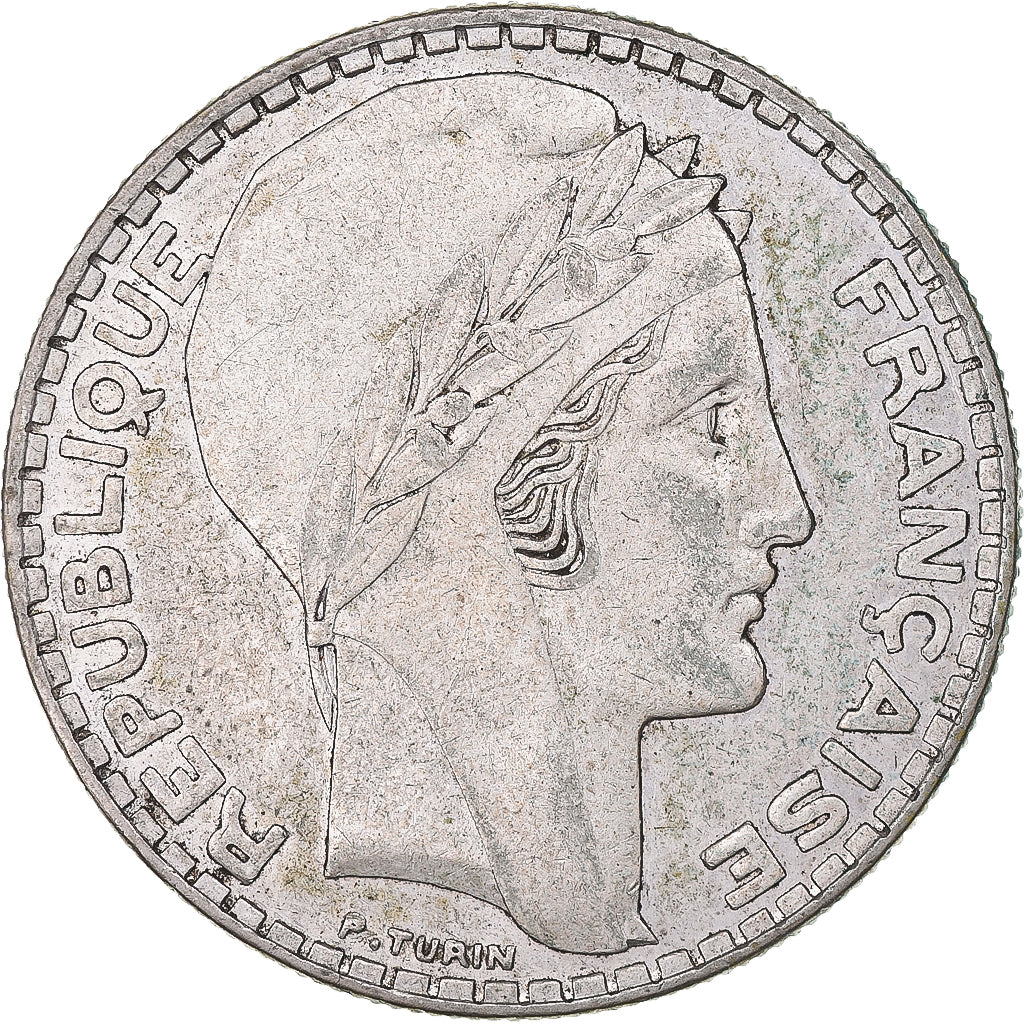 Coin, France, Turin, 20 Francs, 1937, Paris, EF(40-45), Silver, KM:879