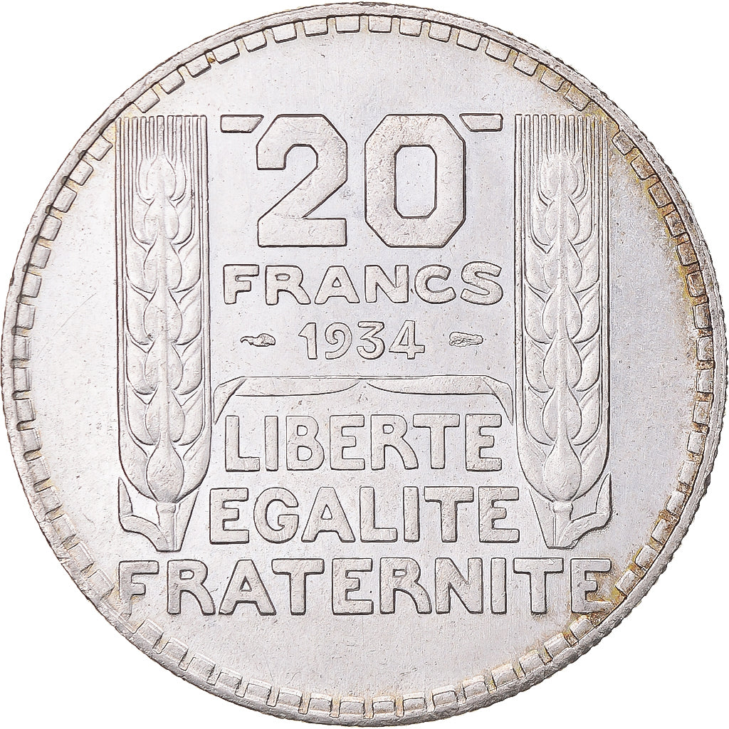 Coin, France, Turin, 20 Francs, 1934, Paris, AU(55-58), Silver, KM:879