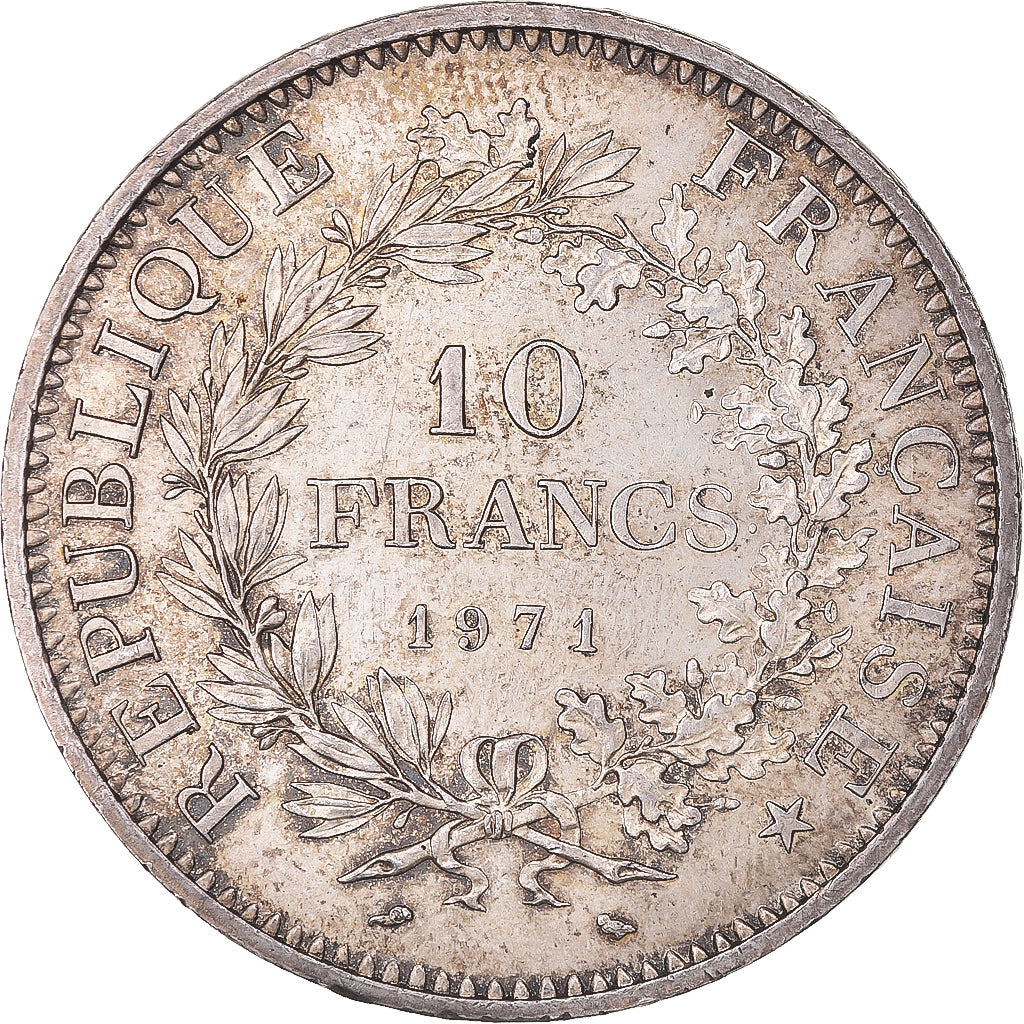Coin, France, Hercule, 10 Francs, 1971, Paris, AU(55-58), Silver, KM:932