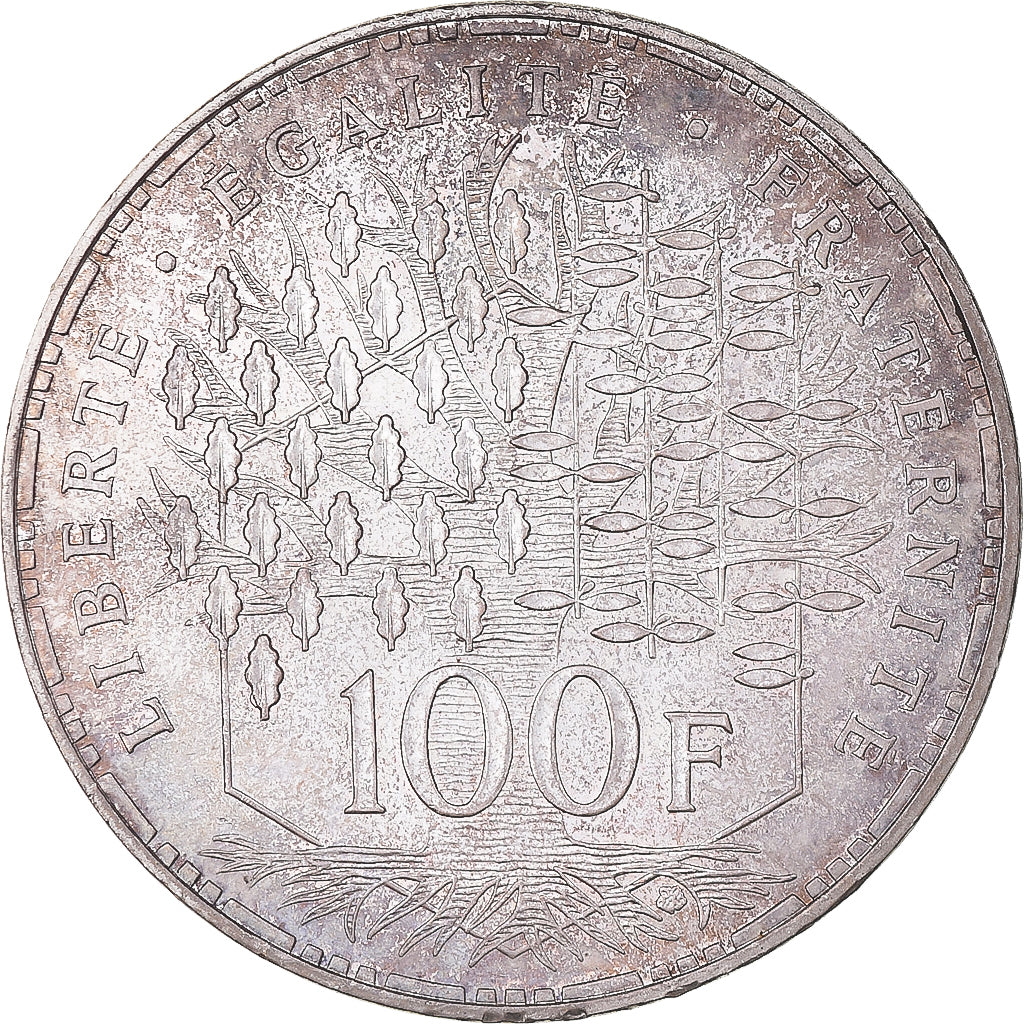 Coin, France, Panthéon, 100 Francs, 1986, Paris, MS(60-62), Silver, KM:951.1