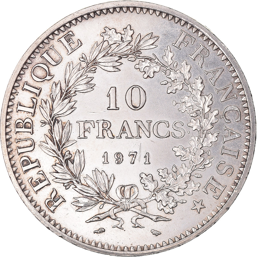 Coin, France, Hercule, 10 Francs, 1971, Paris, MS(60-62), Silver, KM:932