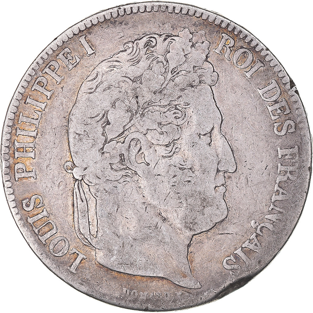 Moneta, Francia, Louis-Philippe, 5 Francs, 1835, Paris, MB, Argento, KM:749.1