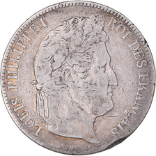 Moneta, Francia, Louis-Philippe, 5 Francs, 1835, Paris, MB, Argento, KM:749.1