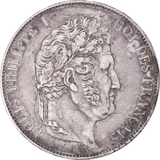Coin, France, Louis-Philippe, 5 Francs, 1844, Paris, EF(40-45), Silver