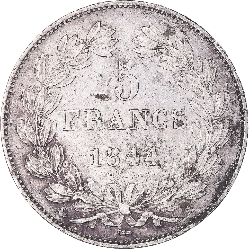 Coin, France, Louis-Philippe, 5 Francs, 1844, Paris, EF(40-45), Silver