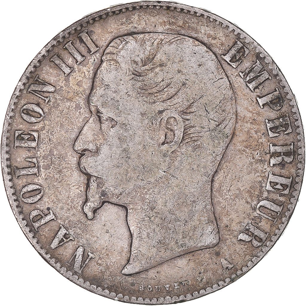 Moeda, França, Napoléon I, 5 Francs, 1855, Paris, F(12-15), Prata, KM:782.1