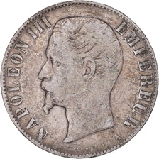 Moeda, França, Napoléon I, 5 Francs, 1855, Paris, F(12-15), Prata, KM:782.1