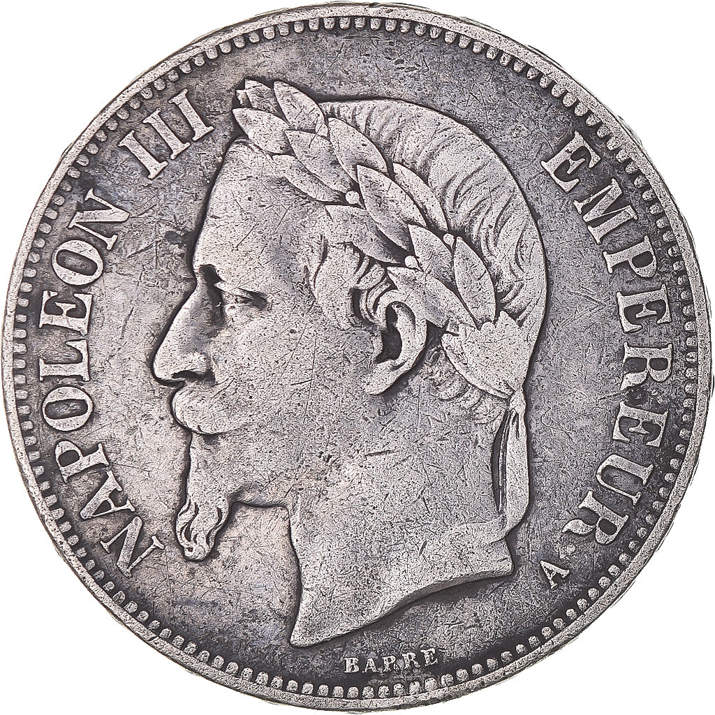 Monnaie, France, Napoleon III, 5 Francs, 1870, Paris, TB, Argent, KM:799.1