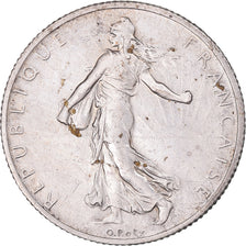 Moeda, França, Semeuse, 2 Francs, 1914, Castelsarrasin, EF(40-45), Prata
