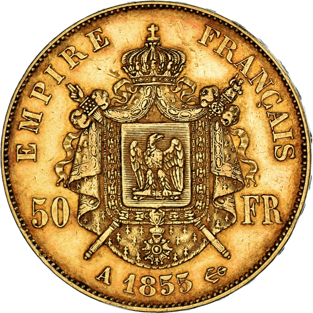 Monnaie, France, Napoleon III, 50 Francs, 1855, Paris, TTB, Or, KM:785.1