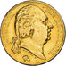 Moneta, Francia, Louis XVIII, 20 Francs, 1819, Paris, MB+, Oro, KM:712.1