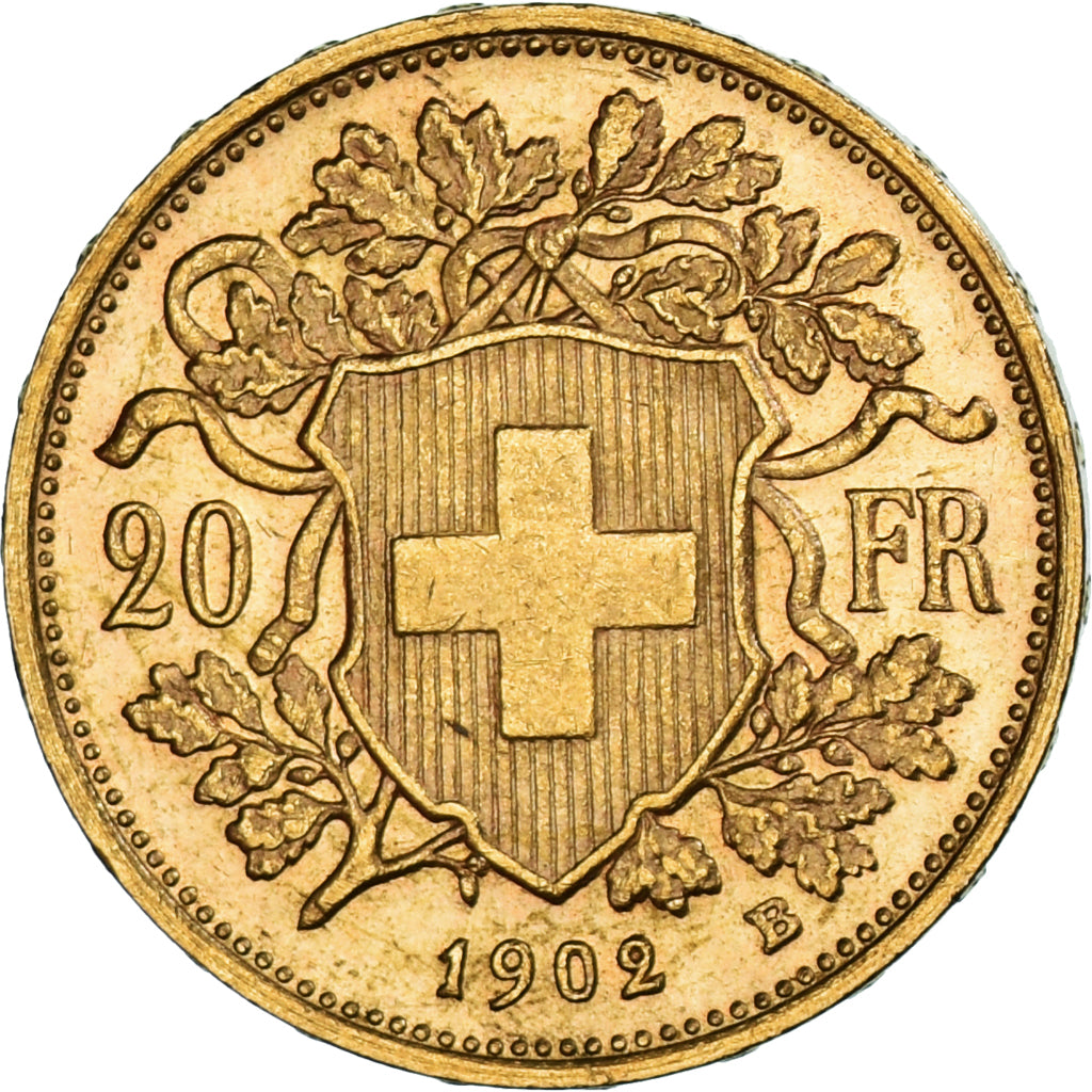 Moneda, Suiza, 20 Francs, 1902, Bern, EBC+, Oro, KM:35.1