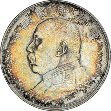 Moneta, CINESE, REPUBBLICA, Dollar, Yuan, 1914, BB+, Argento, KM:329