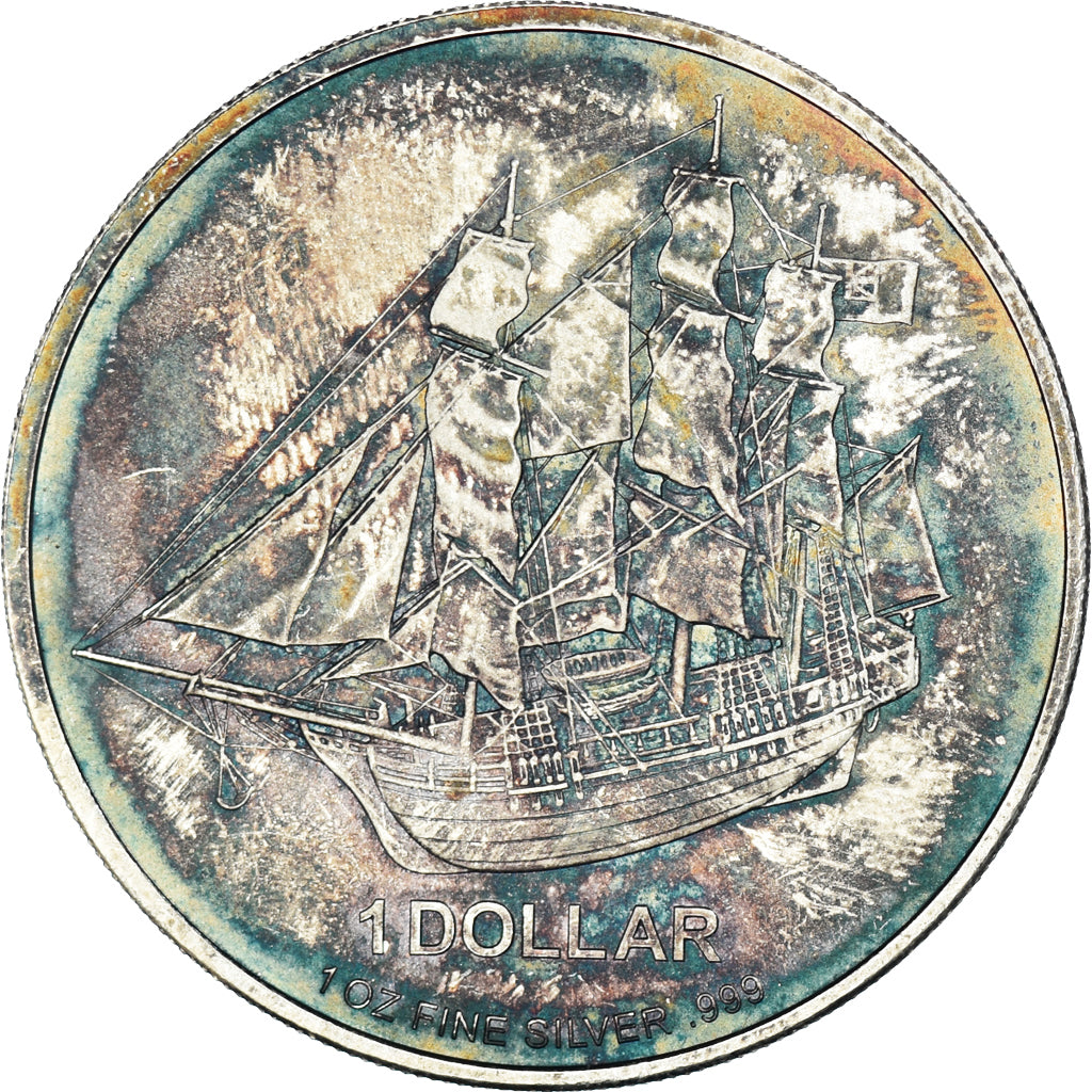 Coin, Cook Islands, Bounty, 1 Dollar, 2012, 1 Oz, AU(55-58), Silver